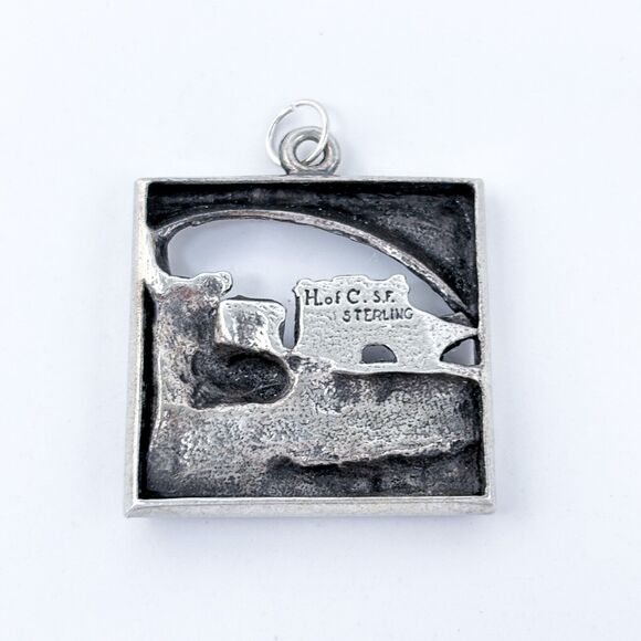 Vintage Sterling Silver 925 Spokane Scenic Pendant - Picture 4 of 6